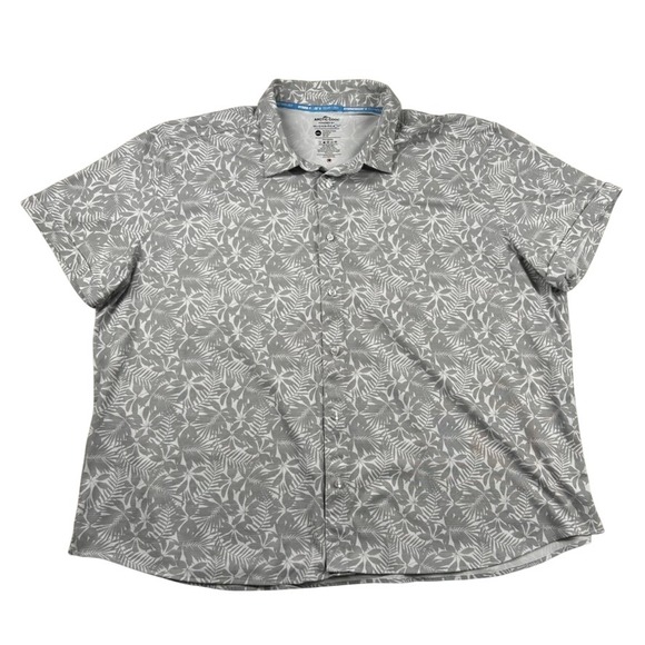 Arctic Cool Other - Arctic Cool MagnaReady Shirt Mens 4XL Magnetic Buttons Floral Leaf Hydrofreeze X